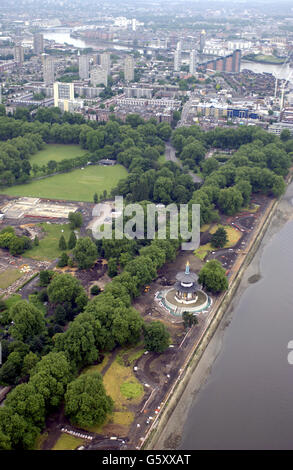 Gebäude und Wahrzeichen - Battersea Park Stockfoto