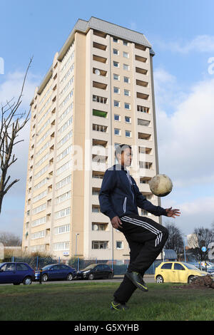 Kinderfiguren Armut Stockfoto