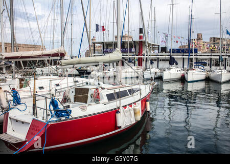 Les Voiles du Vieux-Port Stockfoto