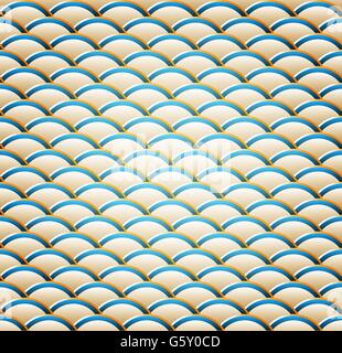 Vektor Hintergrund der nahtlose Wellenmuster Stock Vektor