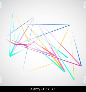 Bunte Linien Formen abstrakt isoliert auf weißem Hintergrund-Vektor-illustration Stock Vektor