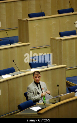 Schottisches Parlament - Tommy Sheridan Stockfoto