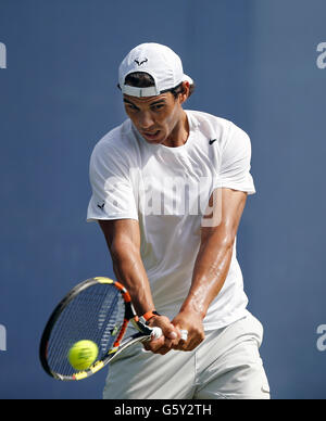 Spanischer Tennisspieler Rafael "Rafa" Nadal. Er gilt als der größte Sandplatz Spieler in der Geschichte. Stockfoto