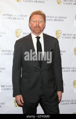 Boris Becker nimmt an den British Academy Video (BAFTA) Games Awards im London Hilton, Park Lane, London Teil. Stockfoto