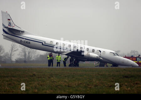 Fracht-Flugzeug-Absturz Stockfoto