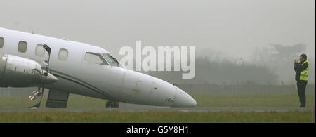 Fracht-Flugzeug-Absturz Stockfoto