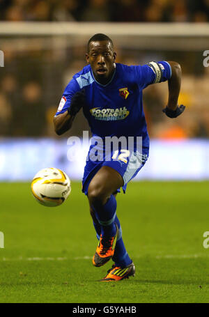 Watfords Lloyd Doyley während des npower Football League Championship-Spiels in Molineux, Wolverhampton. Stockfoto