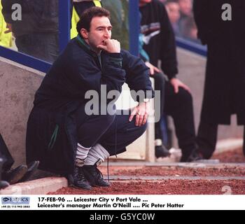 Leicester City Manager Martin O'Neill schaut zu, während Leicester seinen trostlosen Lauf fortsetzt Stockfoto