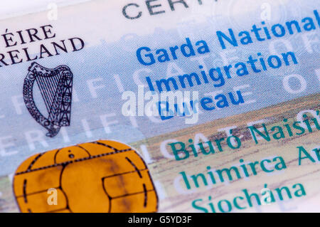 Garda National Immigration Bureau / GNIB / Irish Visa Stockfoto