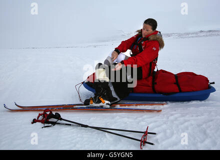 Walking mit The Wounded training Stockfoto