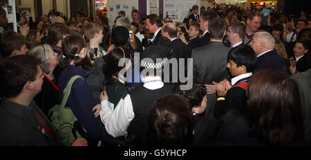 David Cameron Besuch der Big Bang Fair Stockfoto