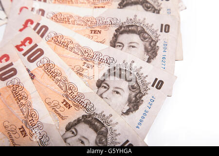 Eine Nahaufnahme der Sterling-Währung Stockfoto