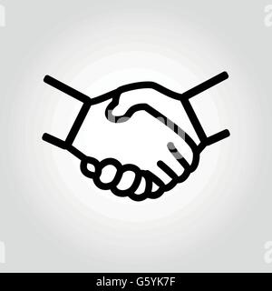 Vektor-Linie-Handshake-Symbol Stock Vektor