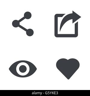 Vektor wie Share-Icon-Set anzeigen Stock Vektor