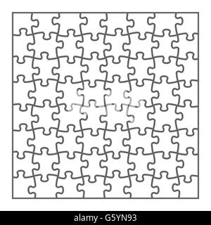 Vektor Igsaw Puzzle leere Vorlage Stock Vektor