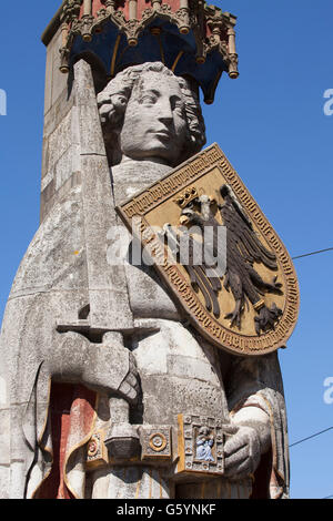 Bremer Roland-Statue in Marktplatz, Altstadt, Wahrzeichen, Bremen, Deutschland Stockfoto