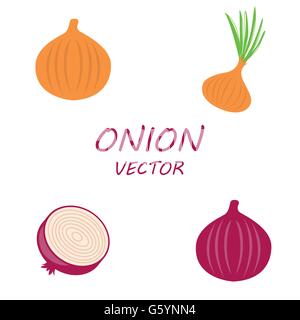Vektor-Zwiebel-Symbole-set Stock Vektor