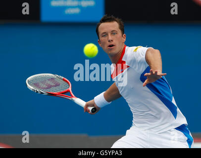 Philipp Kohlschreiber, GER, Australian Open 2012, ITF Grand-Slam-Tennis-Turnier, Melbourne Park, Melbourne, Victoria Stockfoto