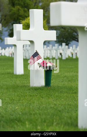 Niederlande amerikanischen Friedhof und Denkmal, ein zweiter Weltkrieg Soldatenfriedhof in Margraten, Niederlande. Stockfoto