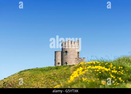 O'Briens Tower Klippen von Moher Clare Irland Wild Atlantic Way Stockfoto