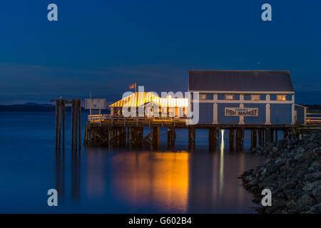 Vom frühen Morgen an der Sidney Waterfront-Sidney, British Columbia, Canada. Stockfoto