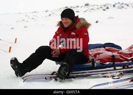 Kate Philp Teammitglied des Walking mit dem verwundeten Training in Island. Stockfoto