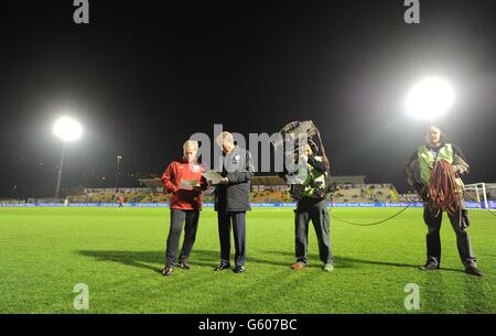 Fußballstadion - 2014 World Cup Qualifier - Gruppe H - sanmarino V England - Serravalle Stockfoto