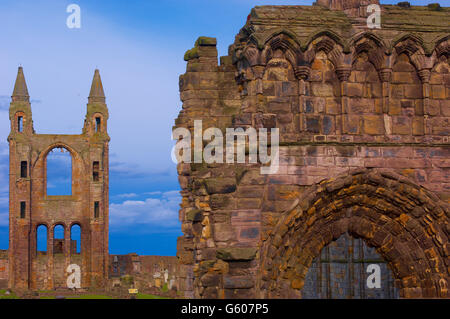 Die Ruinen der Kirche St Rules und Kathedrale, St. Andrews, Fife, Schottland. Stockfoto
