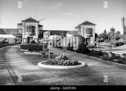 Die Caledonian Railway Gleneagles Station war der Ankunftsort für die luxuriöse Railway Hotel. Stockfoto