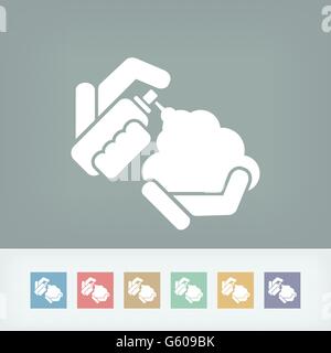 Schaum-Flasche-Symbol Stock Vektor