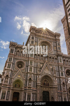 Die Fassade der Kathedrale von Florenz Stockfoto