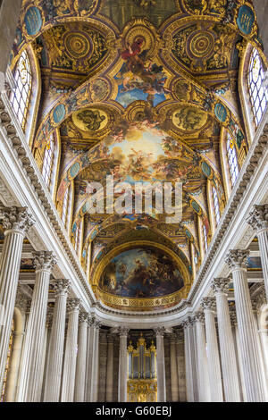 Die Kapelle im Schloss Versailles in Paris Stockfoto