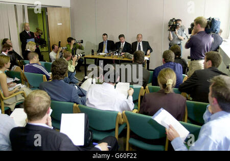 ITV Digital Pressekonferenz Stockfoto