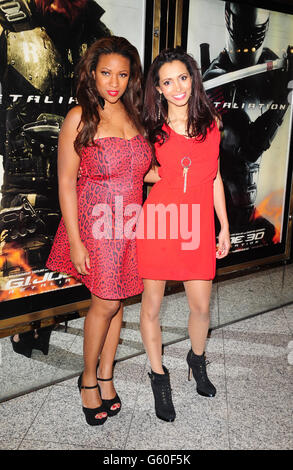 Die Honeyz kommen zur britischen Premiere von GI Joe: Retaliation im Empire Cinema in London. Stockfoto