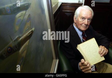 RAF-Tagebuch - Geoffrey Morley-Mäher Stockfoto