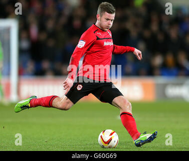 Fußball - npower Football League Championship - Cardiff City / Leicester City - Cardiff City Stadium. Aron Gunnarsson, Cardiff City Stockfoto