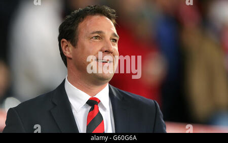 Fußball - npower Football League Championship - Cardiff City / Leicester City - Cardiff City Stadium. Cardiff City Manager Malky Mackay Stockfoto