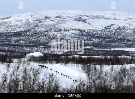 Royal Marines Commando Reservisten Ausbildung in Norwegen Stockfoto