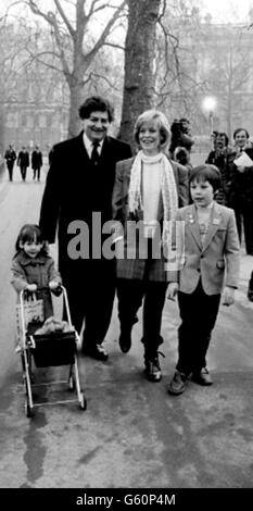 Nigel Lawson und Familie Stockfoto