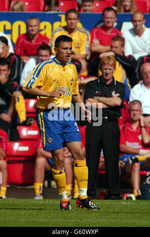 Fabrice Fernandes von Southampton in Aktion während des Vorsaison-Freundschaftsspiels zwischen Southampton und dem FC Utrecht im St. Mary's Stadium, Southampton. Stockfoto