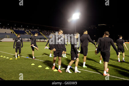 Fußball - 2014 World Cup Qualifier - Gruppe H - San Marino V England - England Training - Serravalle Stadion Stockfoto