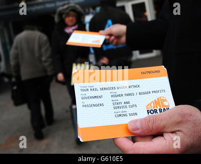 Beeching Bericht Proteste Stockfoto