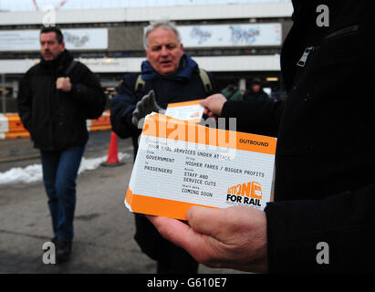 Beeching Bericht Proteste Stockfoto