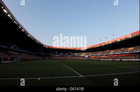 Fußball - UEFA Champions League - Viertelfinale - Erstes Teilstück - Paris Saint-Germain gegen Barcelona - Parc des Princes. Blick auf den Parc des Princes, der Heimat von Paris Saint-Germain Stockfoto