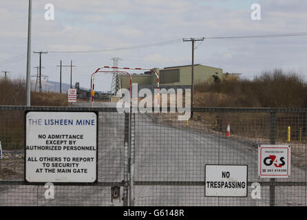 Fahrer von Steinschlag in der mine getötet Stockfoto