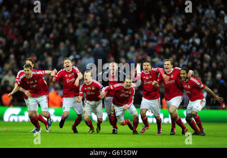 Fußball - die FA Carlsberg Trophy - Finale - Grimsby Town V Wrexham - Wembley-Stadion Stockfoto