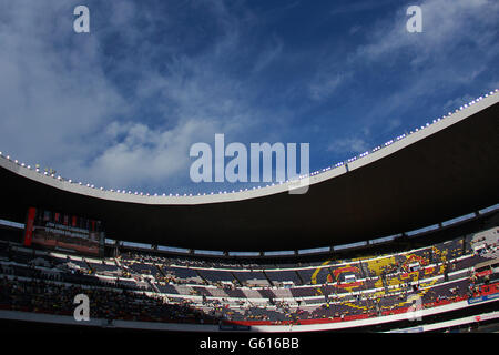 Einen Überblick über die Tribüne im Azteken-Stadion in Mexiko-Stadt Stockfoto