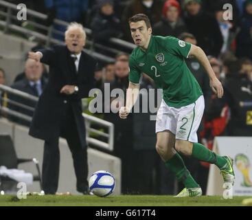 Der irische Seamus Coleman in Aktion während des FIFA World Cup Qualifying, Gruppe C Spiel im Aviva Stadium, Dublin, Irland. Stockfoto