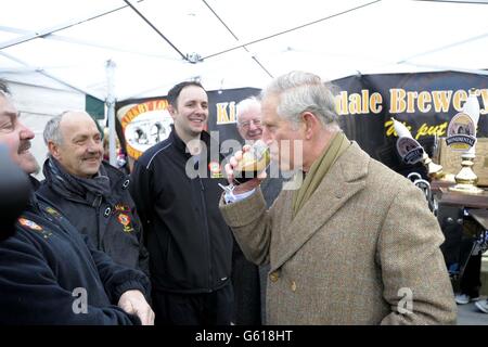 Prince Charles besucht Cumbria Stockfoto