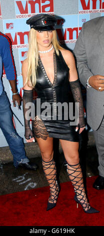 Britney Spears bei der Ankunft bei den MTV Video Music Awards, Radio City Music Hall, New York, USA. Stockfoto